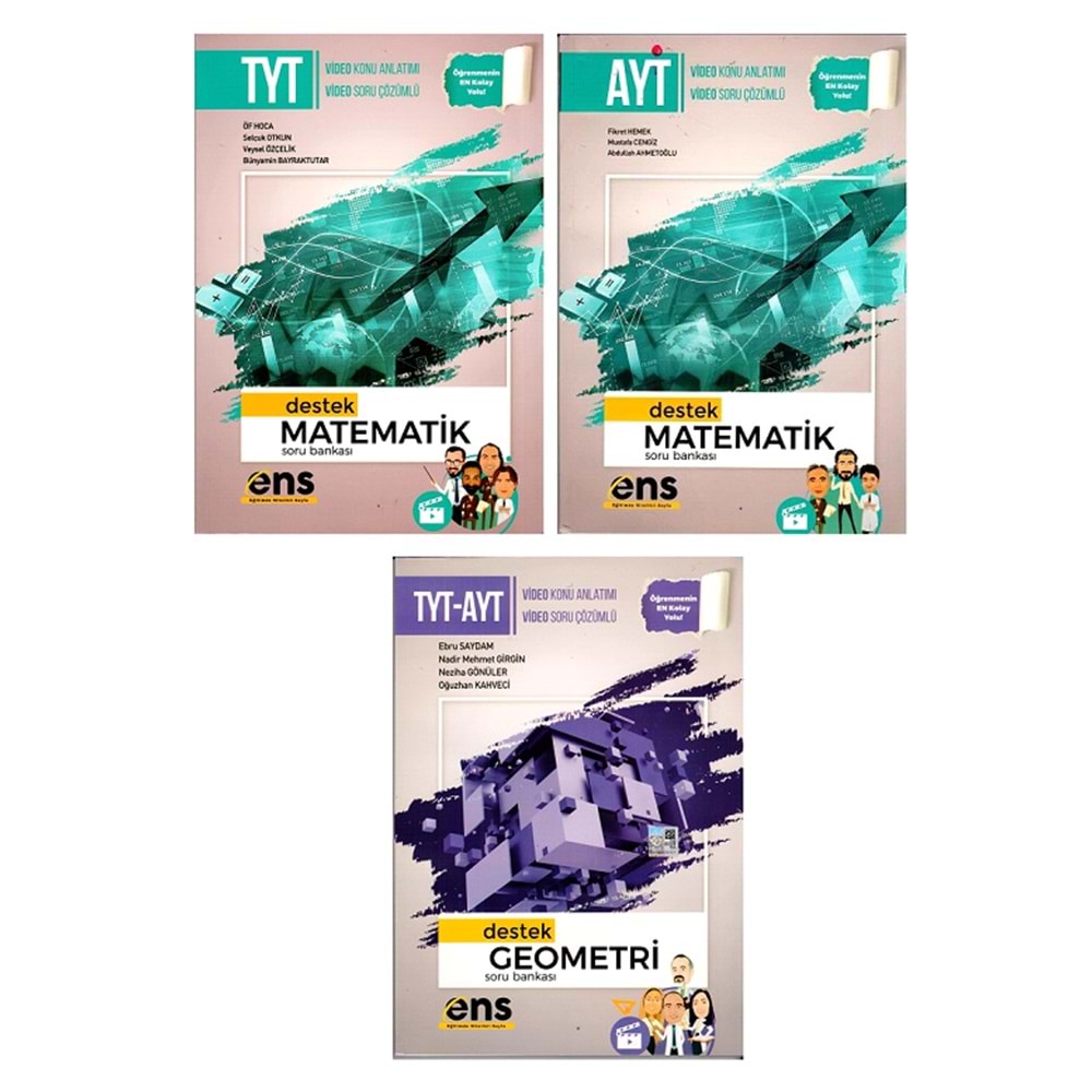 Ens Yayınları Tyt ve Ayt Matematik Ve Geometri Soru Bankası 3 Lü Set