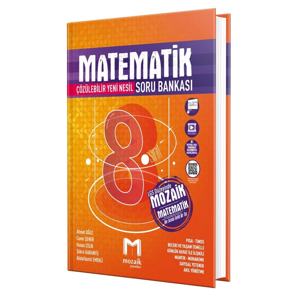 Mozaik Yayınları 8. Sınıf Yeni Nesil Matematik Soru Bankası 2024