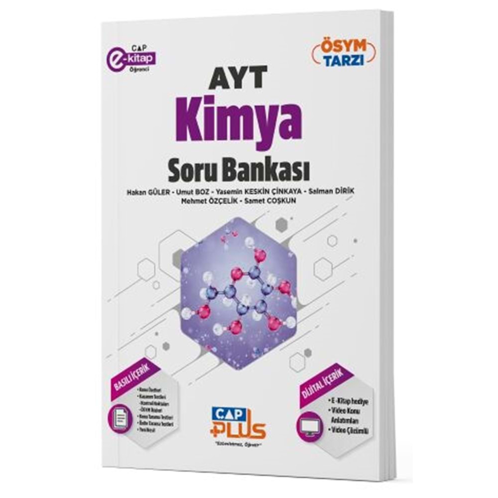 Çap Yayınları AYT Kimya Plus Soru Bankası 2023