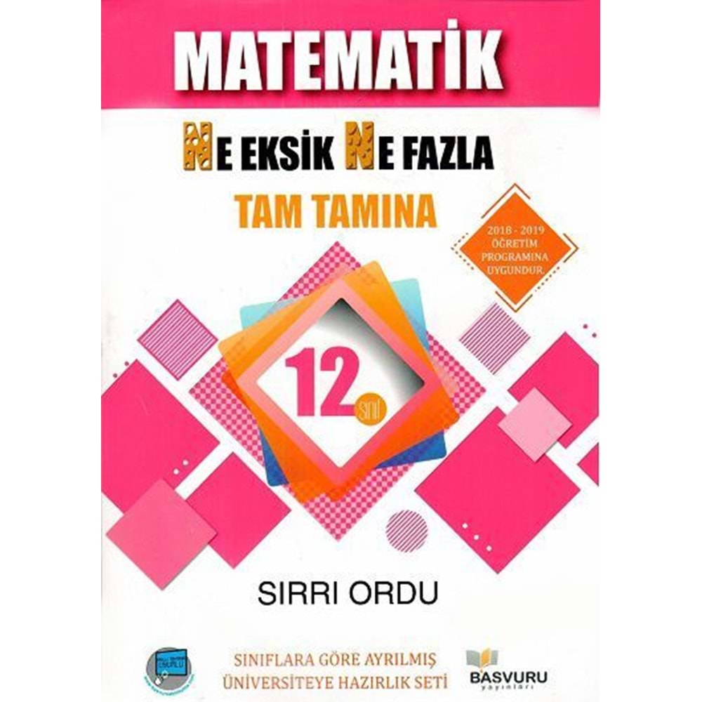 Başvuru Yayınları 12. Sınıf Matematik Soru Bankası