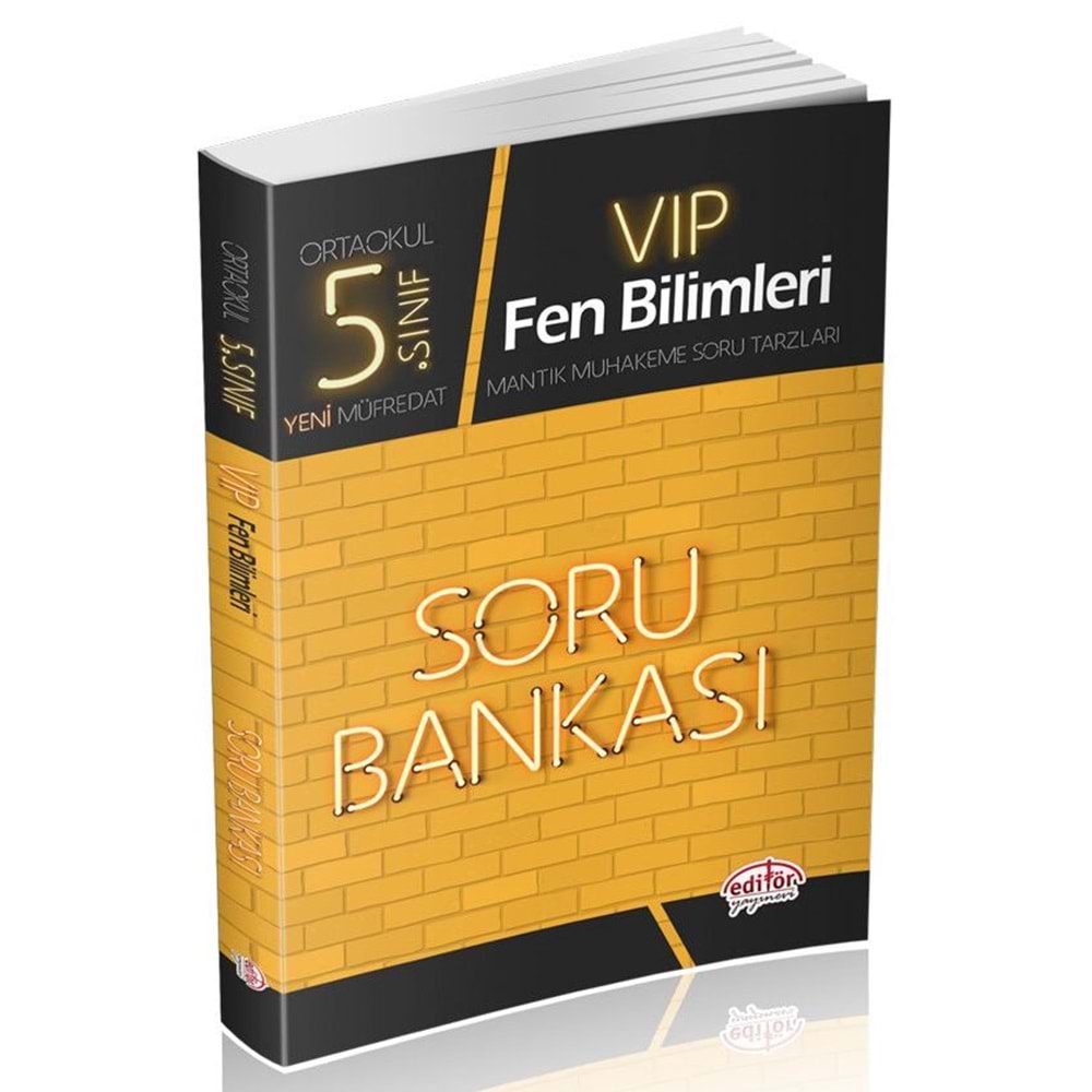Editör Yayınları 5. Sınıf Vip Fen Bilimleri Soru Bankası