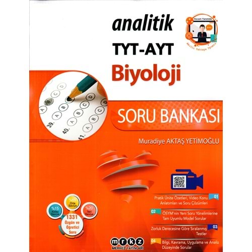 Merkez Yayınları TYT AYT Biyoloji Analitik Soru Bankası