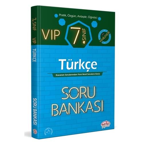 Editör Yayınevi 7. Sınıf VIP Türkçe Soru Bankası 2023