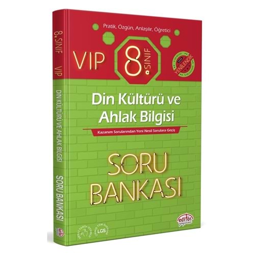 Editör Yayınevi 8. Sınıf VIP Din Kültürü ve Ahlak Bilgisi Soru Bankası