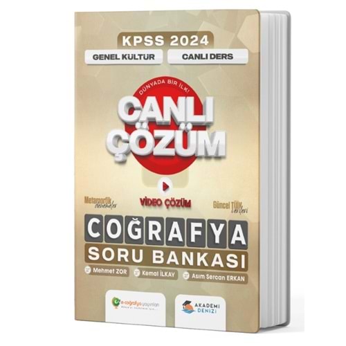 Akademi Denizi 2024 KPSS Genel Kültür Coğrafya Canlı Çözüm Soru Bankası