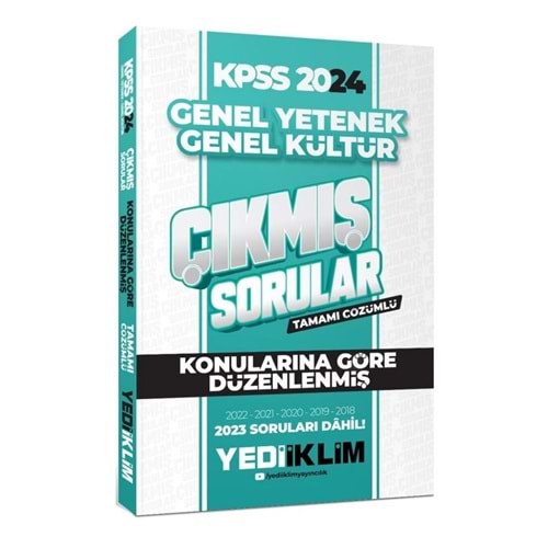 Yediiklim Yayınları 2024 KPSS Lisans Genel Yetenek Genel Kültür Konularına Göre Çıkmış Sorular