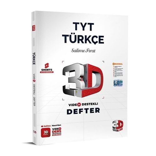 3D Yayınları TYT Türkçe Video Ders Defteri
