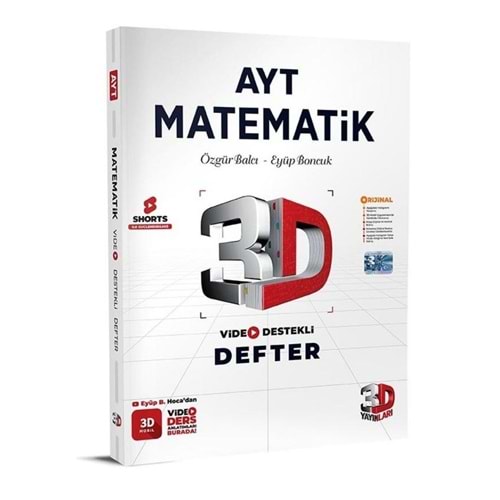 3D Yayınları AYT Matematik Video Destekli Defter