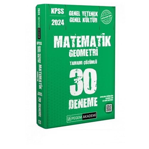 Pegem Yayınları 2024 KPSS Genel Yetenek Genel Kültür Matematik-Geometri 30 Deneme