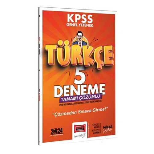 Yargı Yayınları 2024 KPSS Genel Yetenek Türkçe Tamamı Çözümlü 5 Deneme