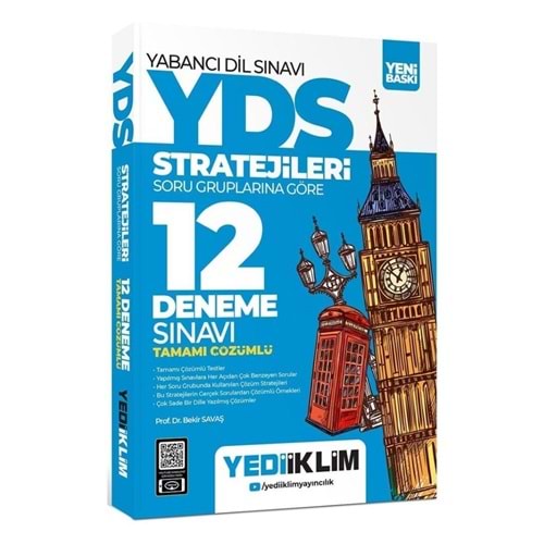 Yediiklim Yayınları YDS YÖKDİL Stratejileri Soru Gruplarına Göre Tamamı Çözümlü 12 Deneme Sınavı
