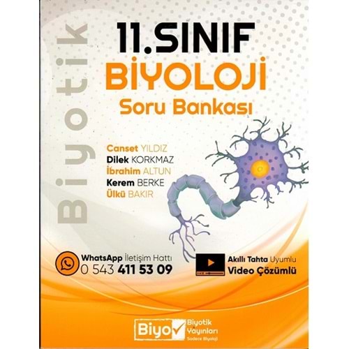 Biyotik Yayınları 11. Sınıf Biyoloji Soru Bankası